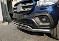 Mercedes X class 2017-2020 гг. Передняя двойная защита Vegas (нерж, 76мм) фото 1