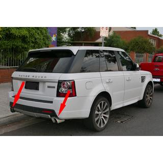 Насадки на выхлоп V2 (2 шт, нержавейка) Range Rover Sport 2005-2013 гг. фото 1