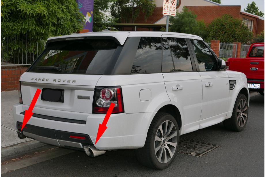 Range Rover Sport 2005-2013 гг. Насадки на выхлоп V2 (2 шт, нержавейка) Image