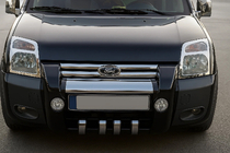 Ford Connect 2006–2009 гг. Накладки на Фары (2 шт, Нержавейка) фото 1