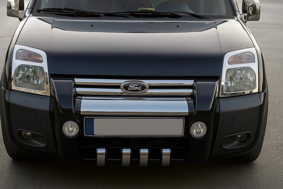 Ford Connect 2006–2009 гг. Накладки на Фары (2 шт, Нержавейка) Image