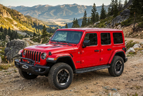 Jeep Wrangler 2018- гг. Боковые пороги Bosphorus Black (2 шт., алюминий) фото 1