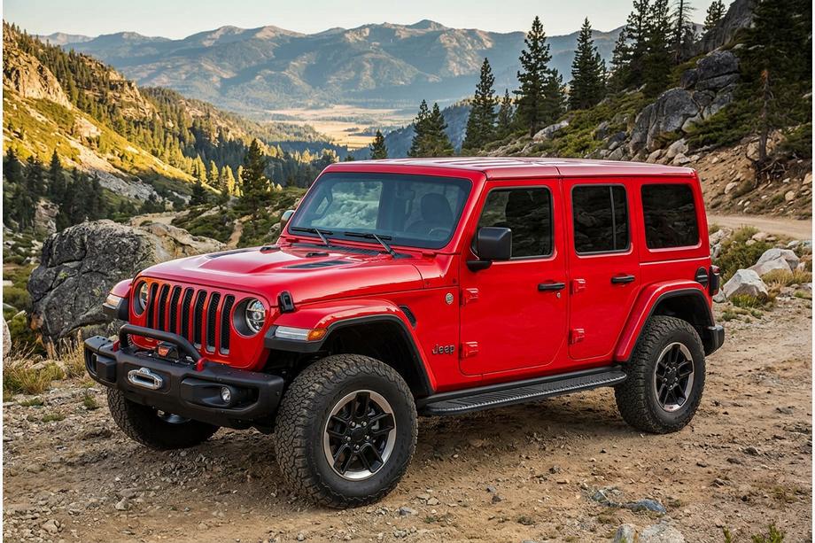 Jeep Wrangler 2018- гг. Боковые пороги Bosphorus Black (2 шт., алюминий) Image