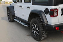 Jeep Wrangler 2018- гг. Боковые Подножки Mevsim Grey (2 шт., Алюминий) фото 1