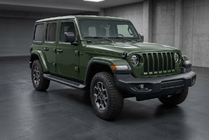 Jeep Wrangler 2018- гг. Боковые Подножки Allmond Black (2 шт., Алюминий) фото 1