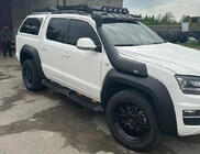 Volkswagen Amarok 2010-2022 гг. Козырек лобового стекла под багажник DAKAR (LED) фото 4