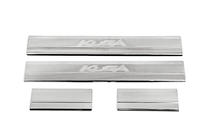 Ford Kuga 2008-2013 гг. Накладки на пороги Carmos V2 (4 шт, нержавейка) фото 2