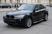 BMW X3 F25 2011-2018 гг. Боковые Подножки Tayga V2 (2 шт., Алюминий) фото 1