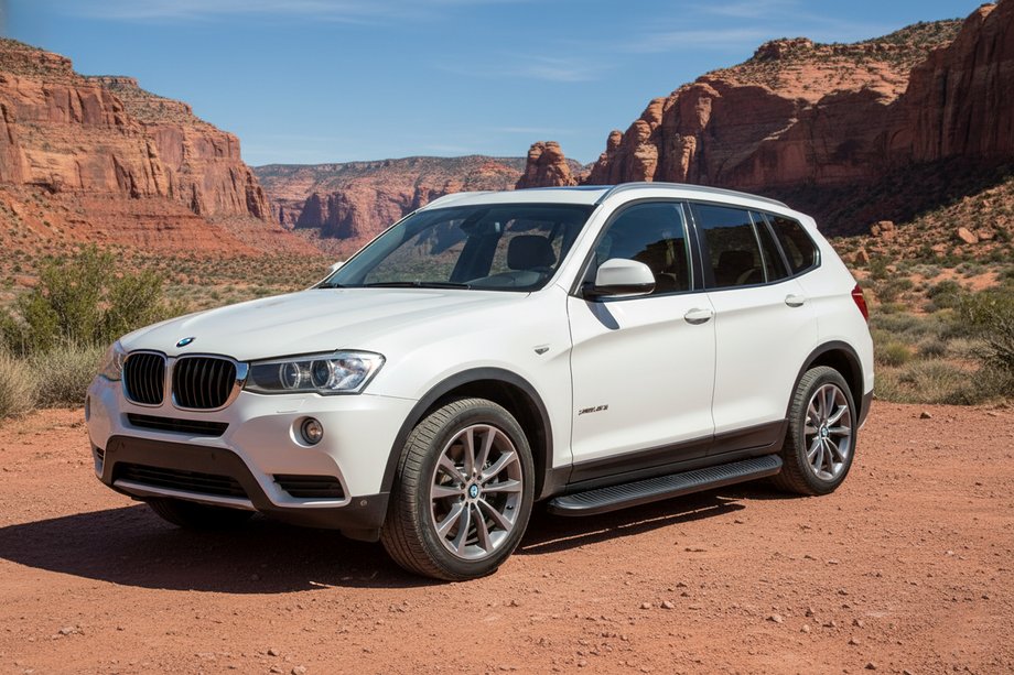 BMW X3 F25 2011-2018 гг. Боковые Подножки Tayga Black (2 шт., Алюминий) Image