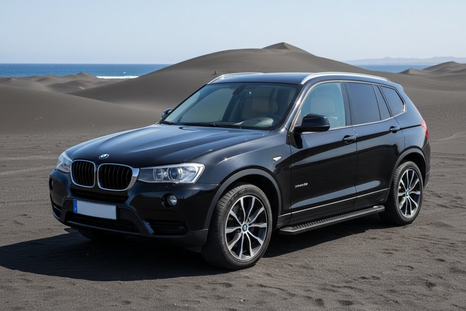BMW X3 F25 2011-2018 гг. Боковые Подножки Allmond Black (2 шт., Алюминий) Image