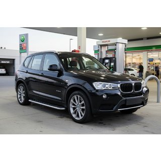 Боковые Подножки Maydos V1 (2 шт., Алюминий) BMW X3 F25 2011-2018 гг. фото 1