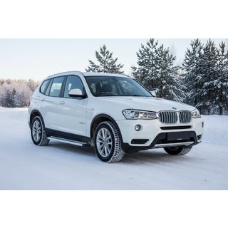 Боковые Подножки Maya V2 (2 шт., Алюминий) BMW X3 F25 2011-2018 гг. фото 1
