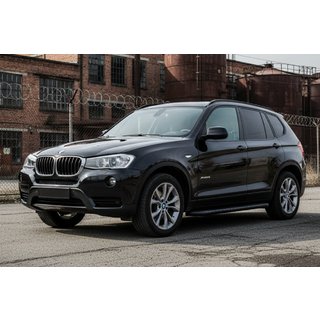 Боковые Подножки Bosphore Black (2 шт., Алюминий) BMW X3 F25 2011-2018 гг. фото 1