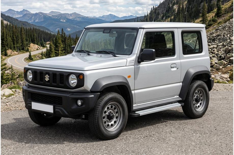 Suzuki Jimny 2018- гг. Боковые Подножки Maya V2 (2 шт., Алюминий) Image