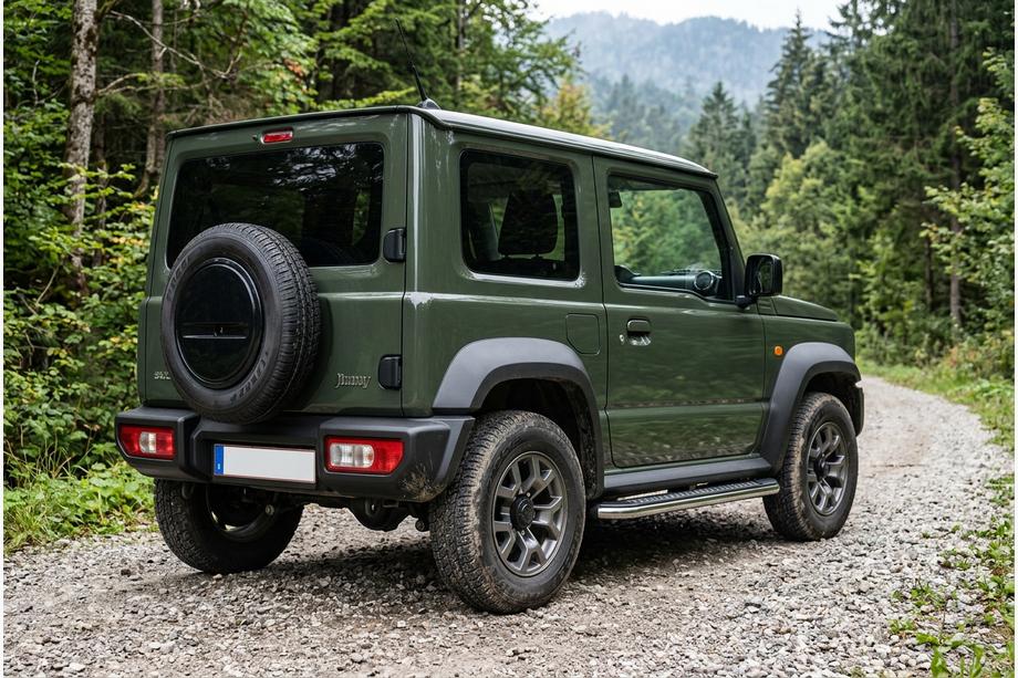 Suzuki Jimny 2018- гг. Боковые Подножки Maydos V2 (2 шт., Алюминий) Image