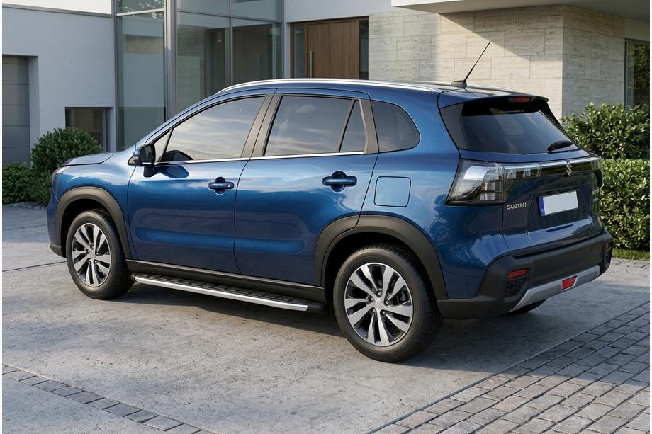 Suzuki SX4 S-Cross 2021- гг. Боковые Подножки Fullmond (2 шт., Алюминий) Image