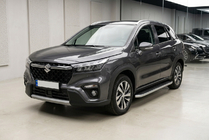 Suzuki SX4 S-Cross 2021- гг. Боковые Подножки Tayga Grey (2 шт., Алюминий) фото 1