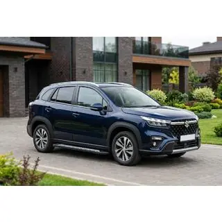 Боковые Подножки Vision New Black (2 шт., Алюминий) Suzuki SX4 S-Cross 2021- гг. фото 1