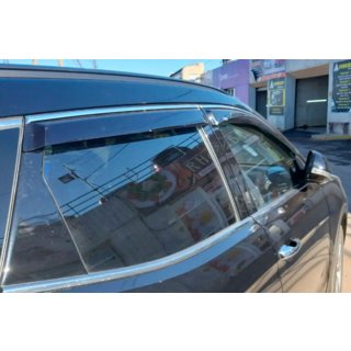 Ветровики с хромированным молдингом (4 шт, HIC) Infiniti FX 2008-2012 гг. фото 1