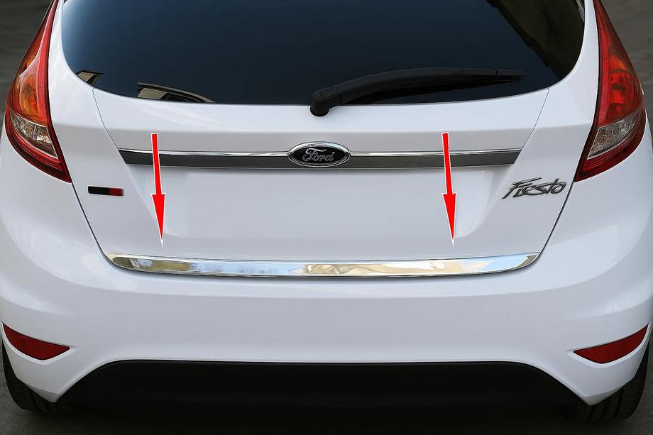 Ford Fiesta 2008-2017 гг. Накладка на багажник нержавейка Фото 3