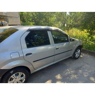 Ветровики на окна (4 шт., Sunplex Sport) Dacia Logan I 2005-2008 гг. фото 4