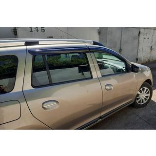 Ветровики на окна (4 шт., Sunplex Sport) Dacia Logan MCV 2013-2020 гг. фото 4