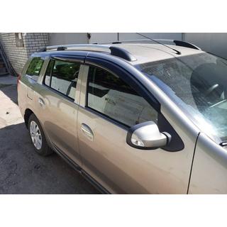 Ветровики на окна (4 шт., Sunplex Sport) Dacia Logan MCV 2013-2020 гг. фото 3