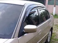 Honda Civic Sedan VII 2001-2006 гг. Ветровики на окна (4 шт., Sunplex Sport) фото 2
