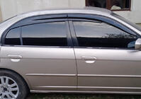 Honda Civic Sedan VII 2001-2006 гг. Ветровики на окна (4 шт., Sunplex Sport) фото 1