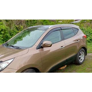 Ветровики на окна (4 шт., Sunplex Sport) Hyundai IX-35 2010-2015 гг. фото 3