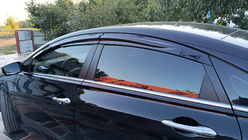Hyundai Sonata YF 2010-2014 гг. Ветровики на окна (4 шт., Sunplex Sport) фото 8
