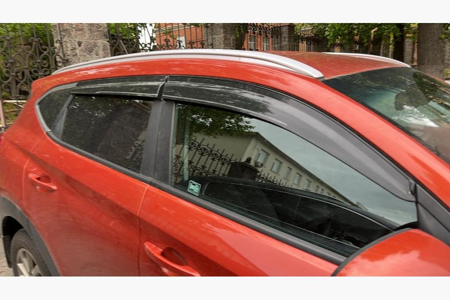 Hyundai Tucson TL 2016-2021 гг. Ветровики на окна (4 шт., Sunplex Sport) Фото 2