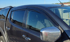 Mitsubishi L200 2006-2015 гг. Ветровики на окна (4 шт., Sunplex Sport) фото 2