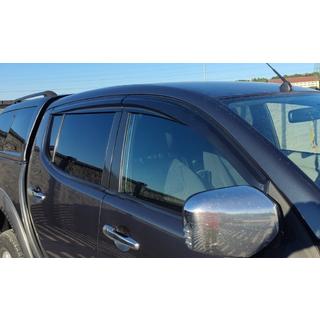Ветровики на окна (4 шт., Sunplex Sport) Mitsubishi L200 2006-2015 гг. фото 2
