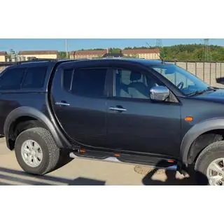 Ветровики на окна (4 шт., Sunplex Sport) Mitsubishi L200 2006-2015 гг. фото 3