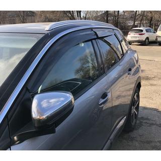 Ветровики на окна (4 шт., Sunplex Sport) Peugeot 3008 2016-2023 гг. фото 3
