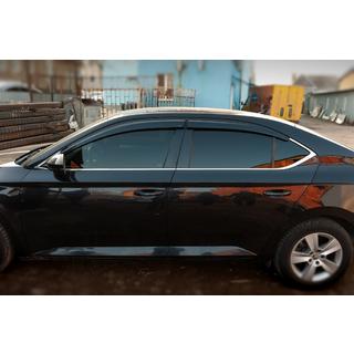 Ветровики SD (4 шт., Sunplex Sport) Skoda Superb 2015-2024 гг. фото 4