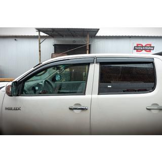 Ветровики на окна (4 шт., Sunplex Sport) Toyota Hilux 2006-2015 гг. фото 3