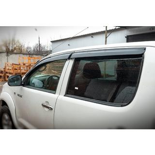 Ветровики на окна (4 шт., Sunplex Sport) Toyota Hilux 2006-2015 гг. фото 2