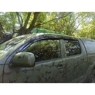 Ветровики на окна (4 шт., Sunplex Sport) Toyota Hilux 2015- гг. фото 1