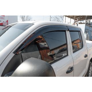 Ветровики на окна (4 шт., Sunplex Sport) Volkswagen Amarok 2010-2022 гг. фото 4