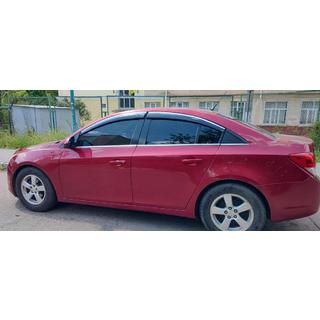 Ветровики с хромированным молдингом (4 шт., Sunplex Chrome) Chevrolet Cruze 2009–2015 гг. фото 1