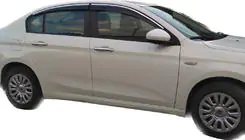 Fiat Tipo 2016- гг. Ветровики с хромированным молдингом (4 шт., Sunplex Chrome) фото 1