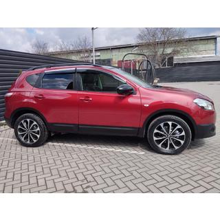 Ветровики с хромированным молдингом (4 шт., Sunplex Chrome) Nissan Qashqai 2007-2010 гг. фото 4