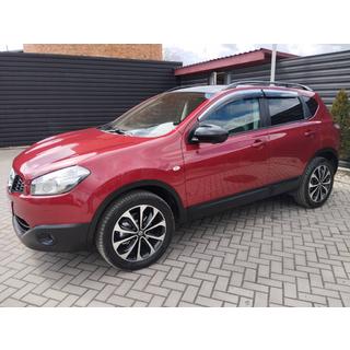 Ветровики с хромированным молдингом (4 шт., Sunplex Chrome) Nissan Qashqai 2007-2010 гг. фото 3