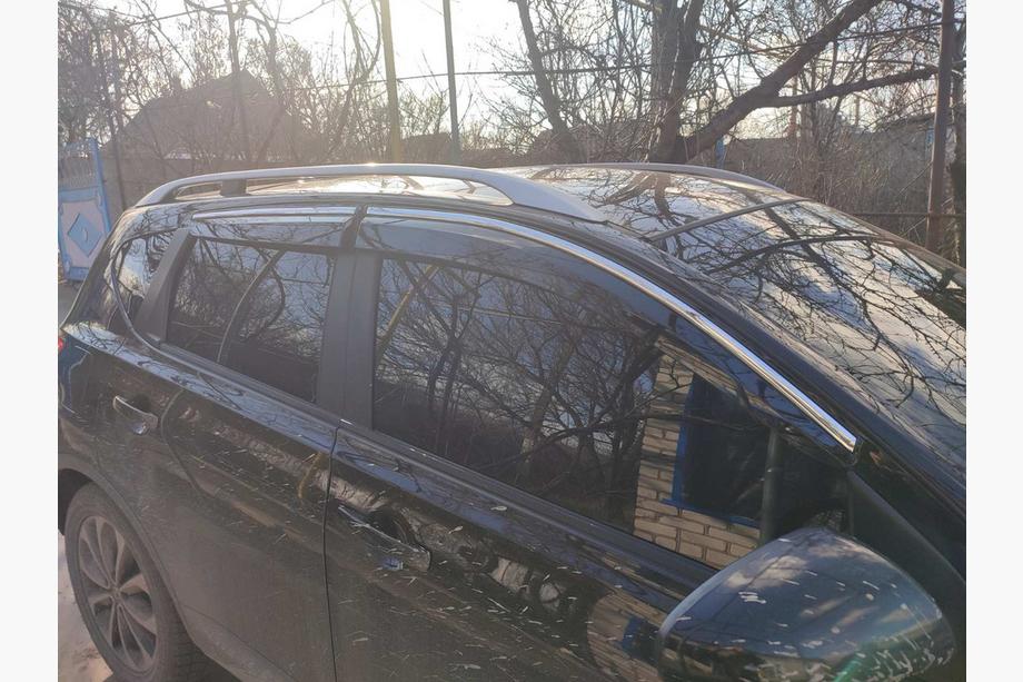 Nissan Qashqai 2007-2010 гг. Ветровики с хромированным молдингом (4 шт., Sunplex Chrome) Фото 6