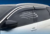Peugeot 3008 2016-2023 гг. Ветровики с хромированным молдингом (4 шт., Sunplex Chrome) фото 1