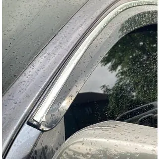 Ветровики с хромированным молдингом (4 шт., Sunplex Chrome) Toyota Hilux 2015- гг. фото 1