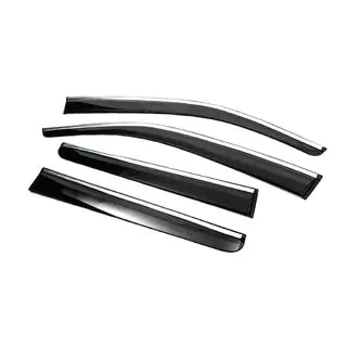 Ветровики с хромированным молдингом (4 шт., Sunplex Chrome) Volkswagen Amarok 2010-2022 гг. фото 2