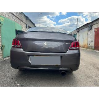 Спойлер Lip (Sunplex, черный) (118,5см x 5,5см) Peugeot 301 2012- гг. фото 4